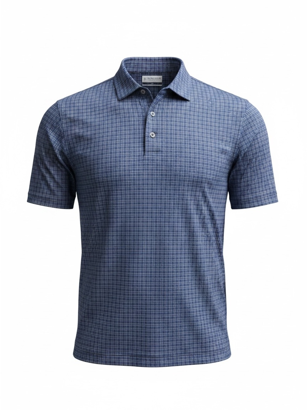 PGA TOUR Mens Polo Golf Shirt
Peacoat Navy Grid Size Large